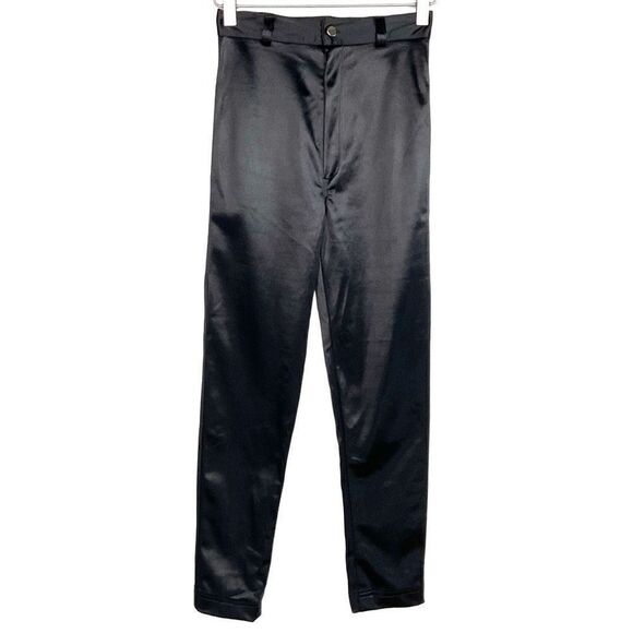 Frederick’s of Hollywood Vintage Black Satin Skinny Pants 5 - Picture 6 of 6